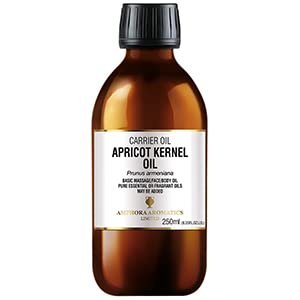 Apricot Kernel Oil in Glass Bottle, 100ml, pure and natural for skin and hair.