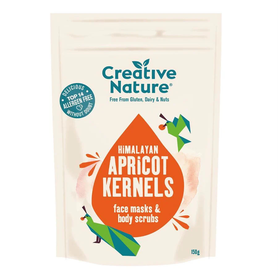 Creative Nature Himalayan Apricot Kernels, premium raw seeds for natural skincare and exfoliation.