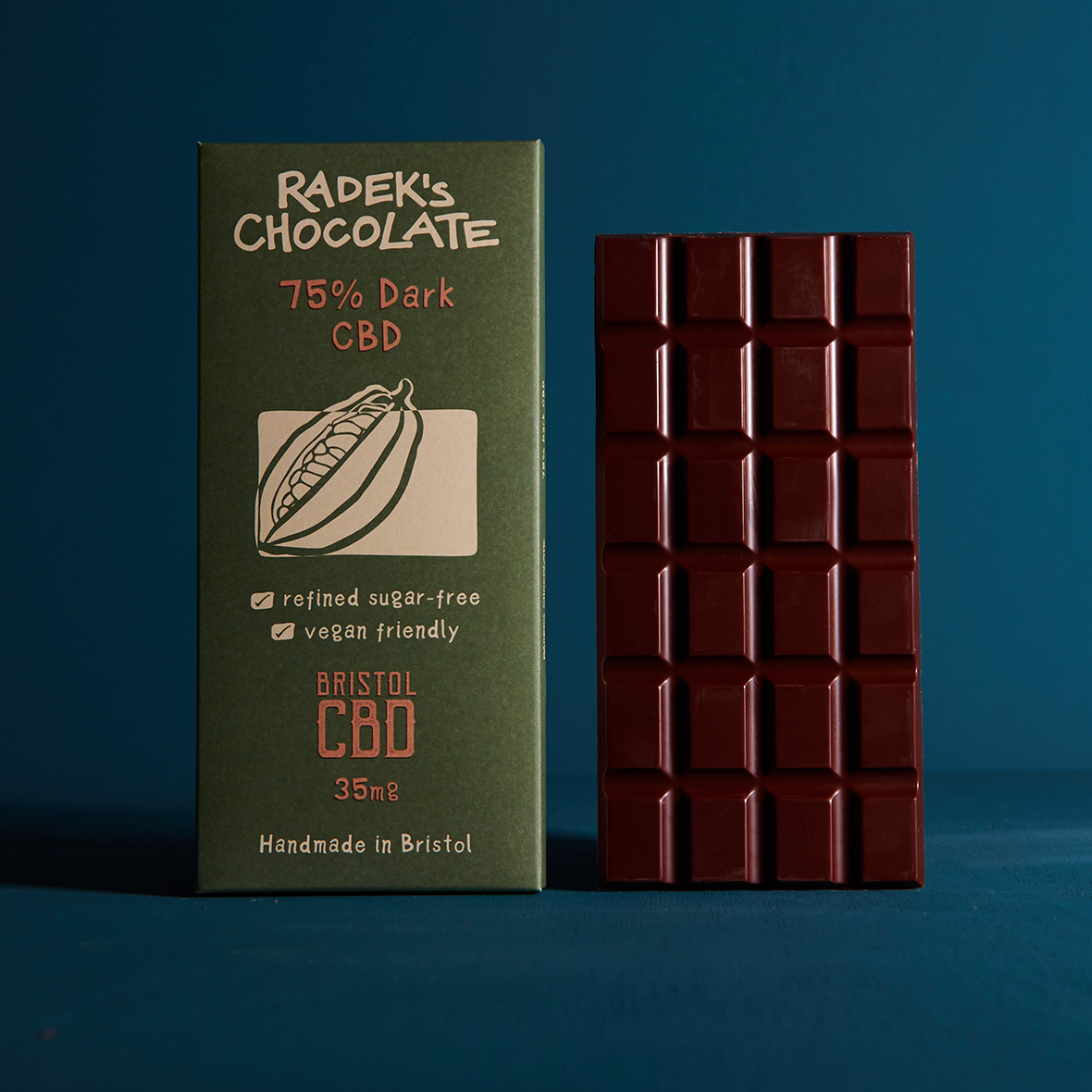 Radek’s Chocolate 75% Dark CBD - 72g – Radek’s Chocolate are proud to have combined forces with Bristol CBD to offer th