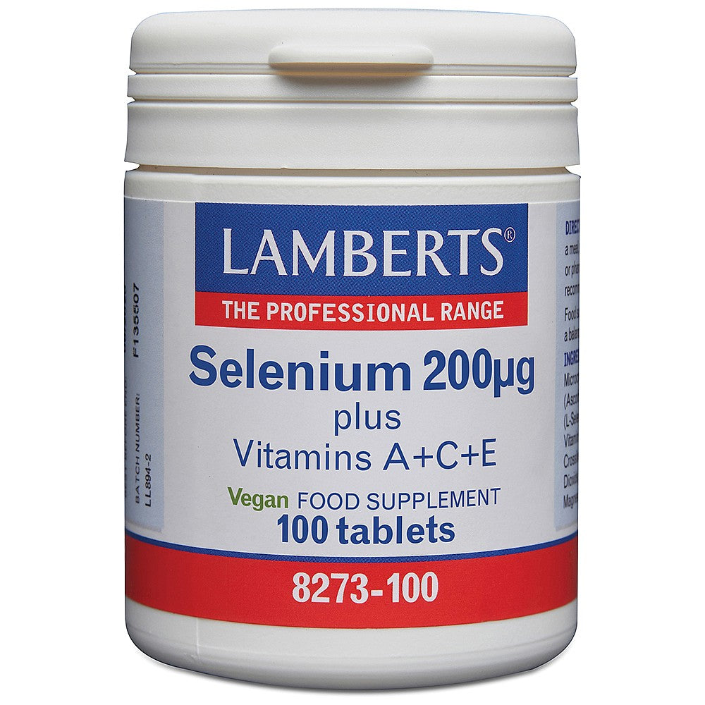 Lamberts Selenium A+C+E supplement for immune health and protection from oxidative stress