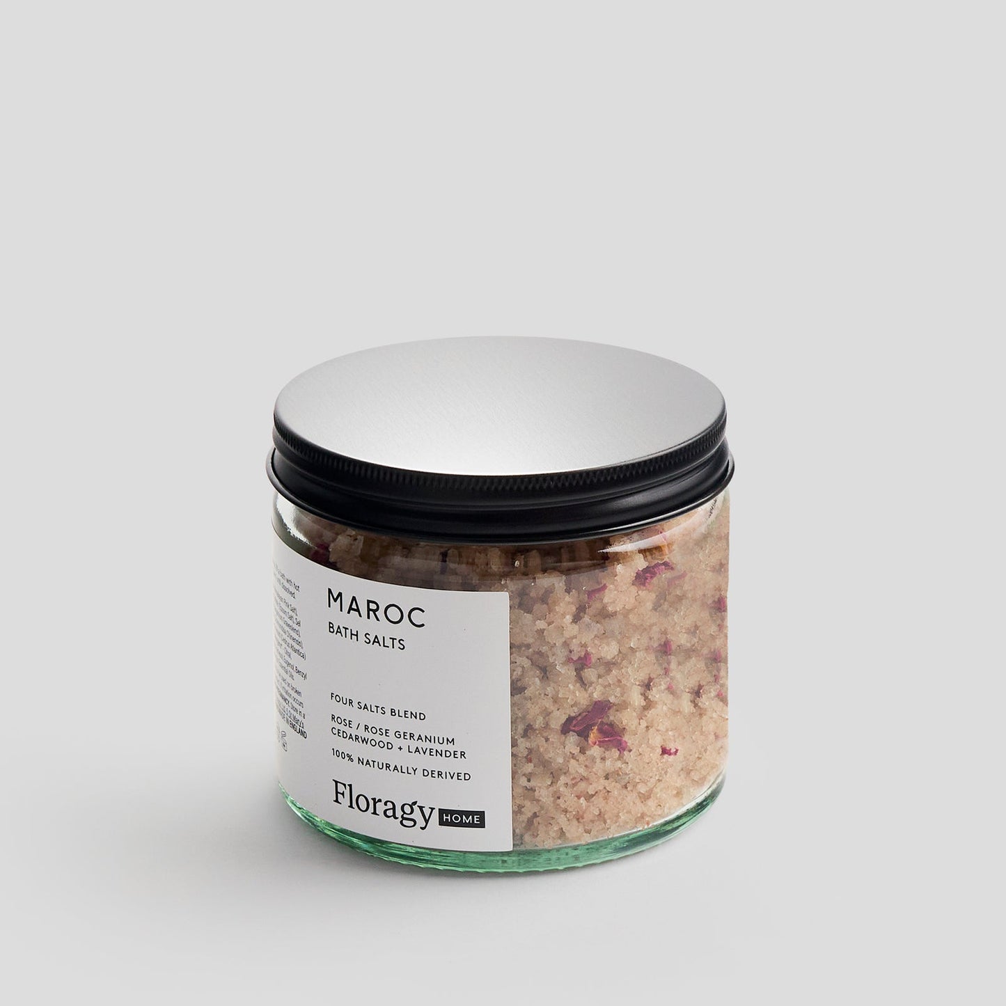 Floragy The Retreat Collection Bath Salts with magnesium to soothe muscles and promote deep relaxation.