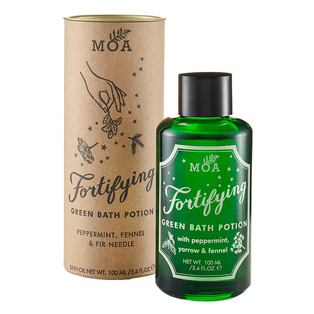 Fortifying Green Bath Potion 100ml by MOA for nourished skin & ultimate relaxation
