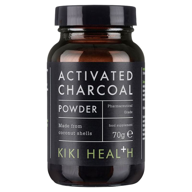 Kiki Activated Charcoal 50's, sourced from sustainable coconut shells for internal cleansing and digestive comfort.