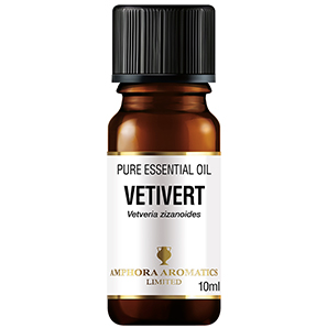 Amphora Aromatics Vetivert Essential Oil - 10ml – Relaxing, soothing and calming Beneficial for use in skin care - especially
