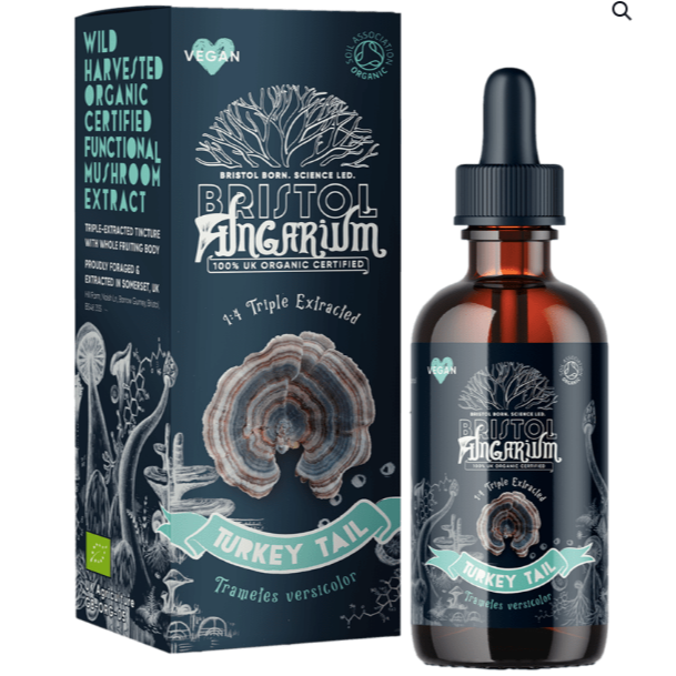 Bristol Fungarium Turkey tail Tincture - 50ml – UK-grown & wild-harvested organic Turkey Tail tincture, extracted by us a
