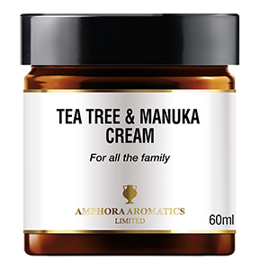Amphora Aromatics Tea Tree & Manuka Cream - 60ml – Antiseptic, protecting & soothing Made with essential oils and herbal