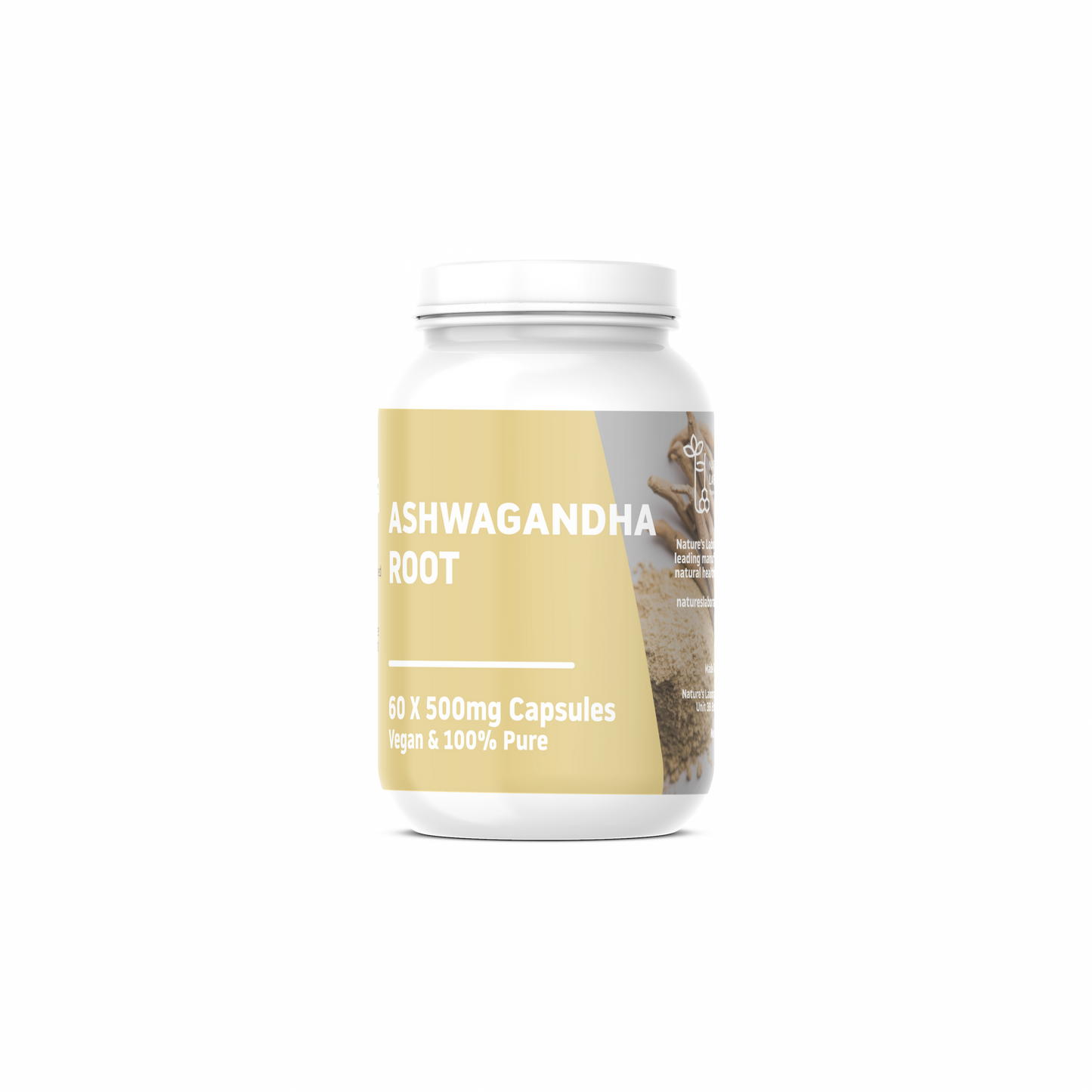 Ashwaganda Capsules Apotheca 60: 60 pure Ashwaganda powder capsules for natural wellness.