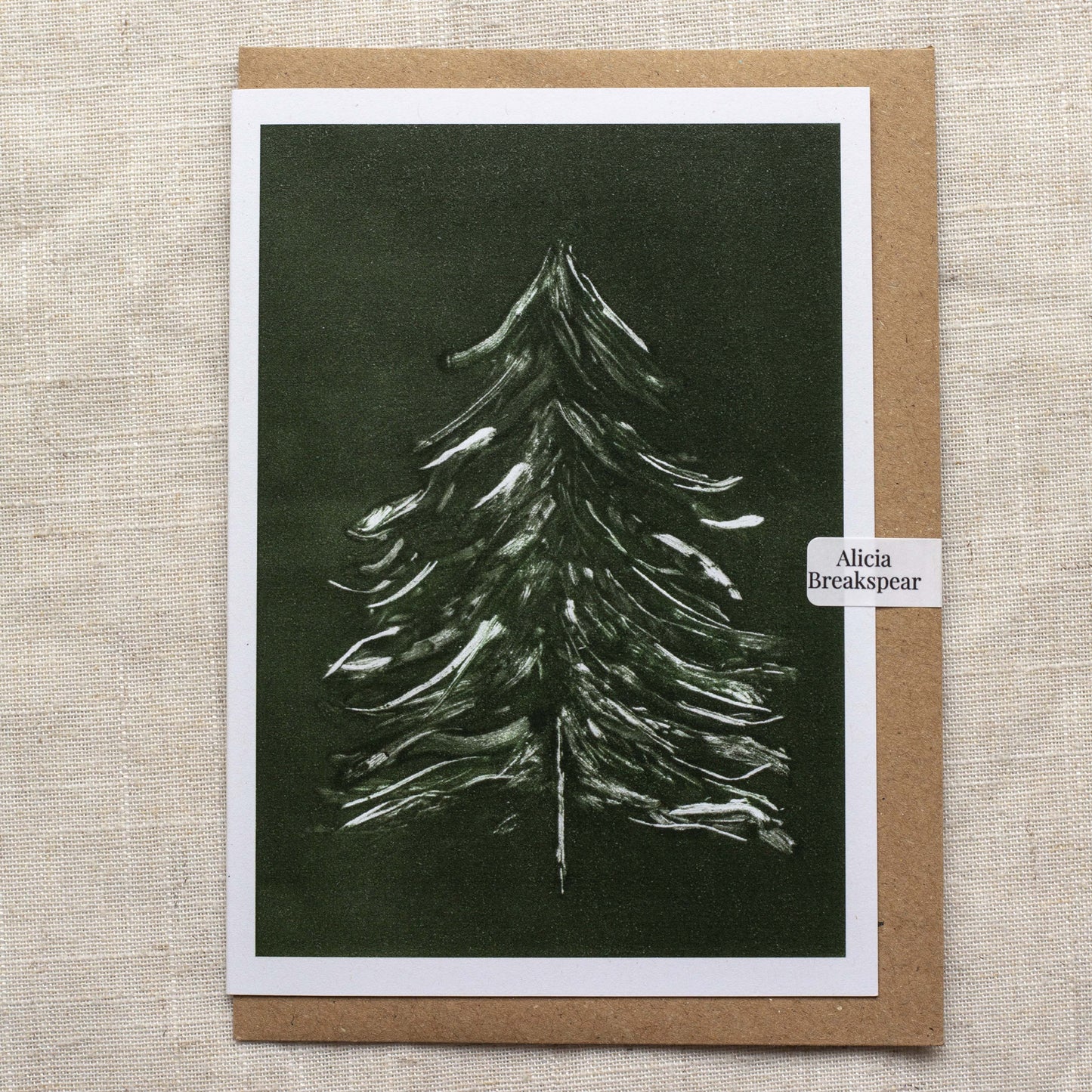 Alicia Breakspear - Christmas Card A6 Christmas Tree - Recycled Card
