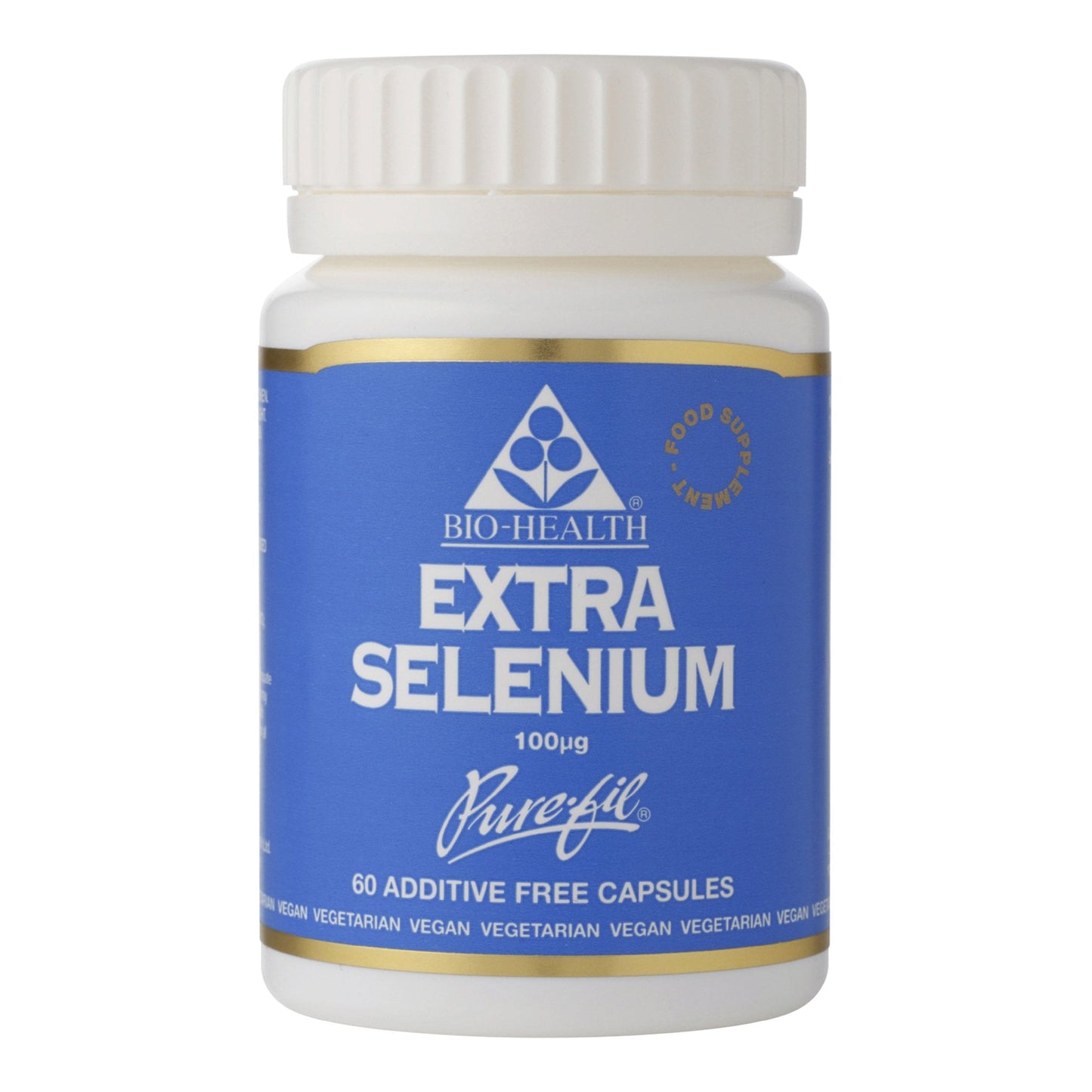 Extra Selenium 60s supplement for immune system support and protection from oxidative stress.