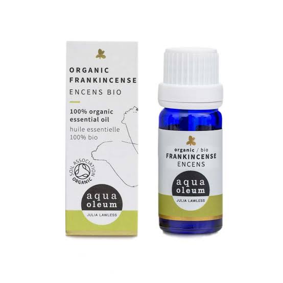 Aqua Oleum Frankincense oil 10ml, a 100% pure steam-distilled oil for aromatherapy and skincare.