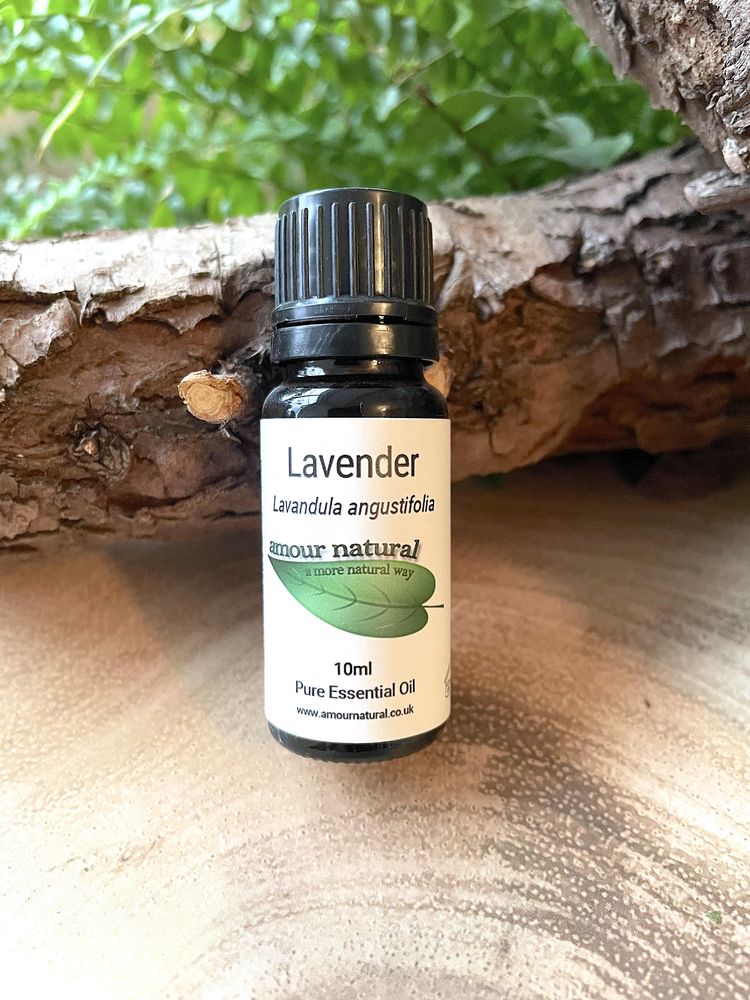 Amour Lavender Essential Oil for calming and relaxation.