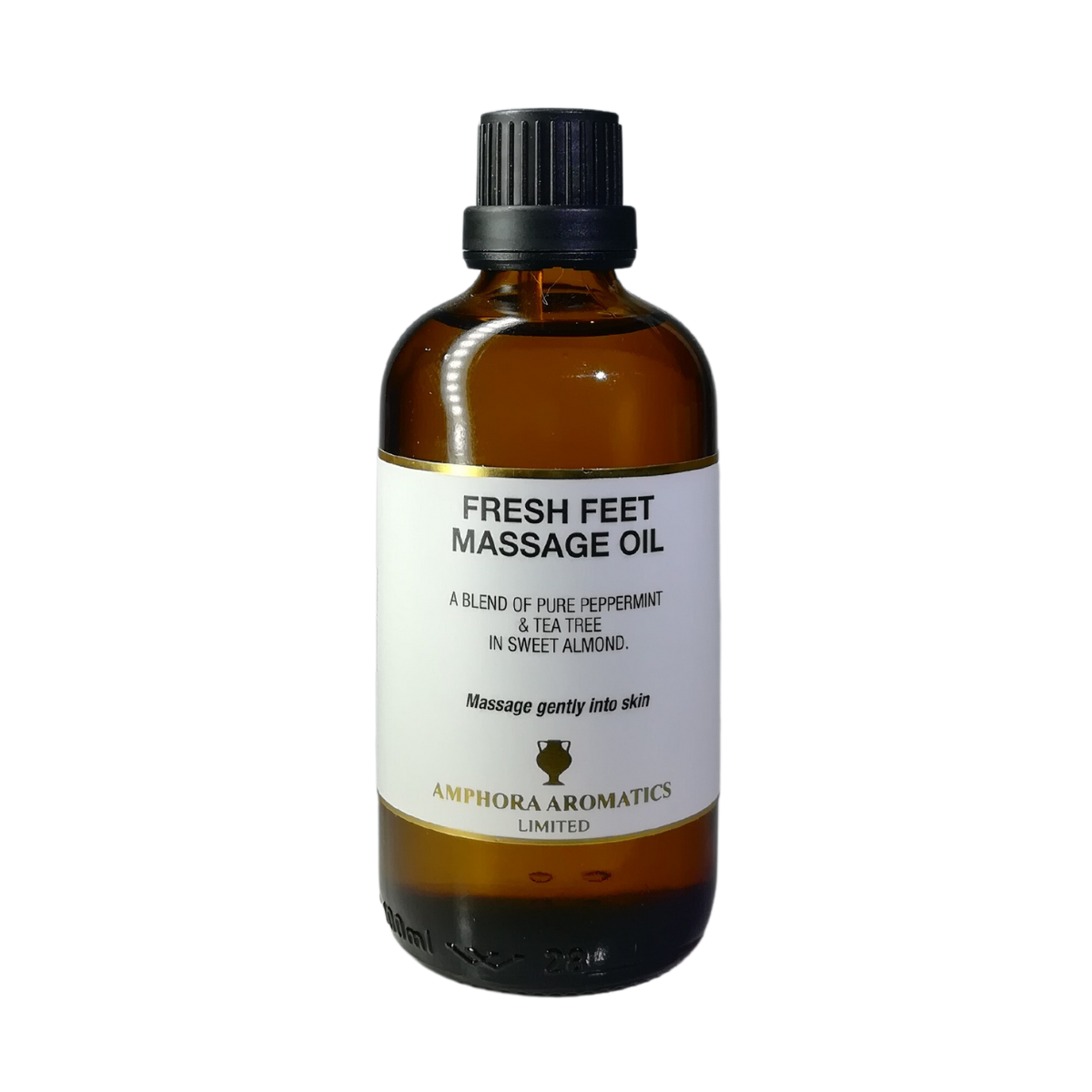 Fresh Feet Massage Oil with pure peppermint and tea tree to soothe tired feet