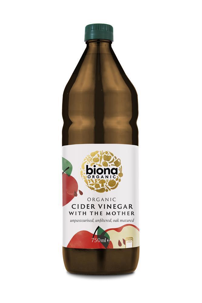 Biona Apple Cider Vinegar 750ml, raw & unfiltered with the 'mother' for health benefits.
