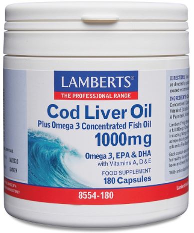 Cod Liver Oil 1000mg 180s Lamberts – The most important ingredients in cod liver oil are the omega 3 fatty acids call
