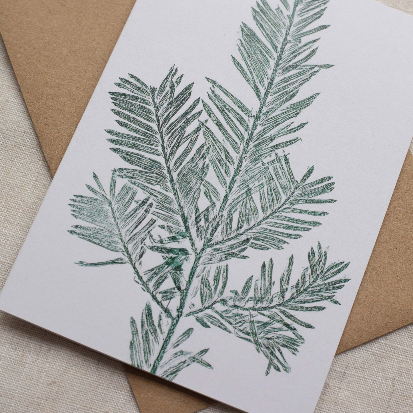 Alicia Breakspear - Christmas Card A6 Botanical Yew Tree - Recycled Card¬†