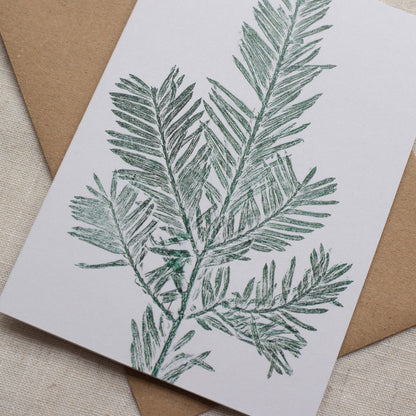 Alicia Breakspear - Christmas Card A6 Botanical Yew Tree - Recycled Card¬†