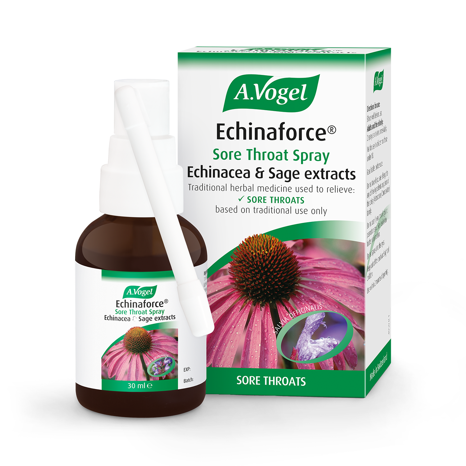 Echinaforce Throat Spray for soothing relief with fresh Echinacea, supporting natural defences.