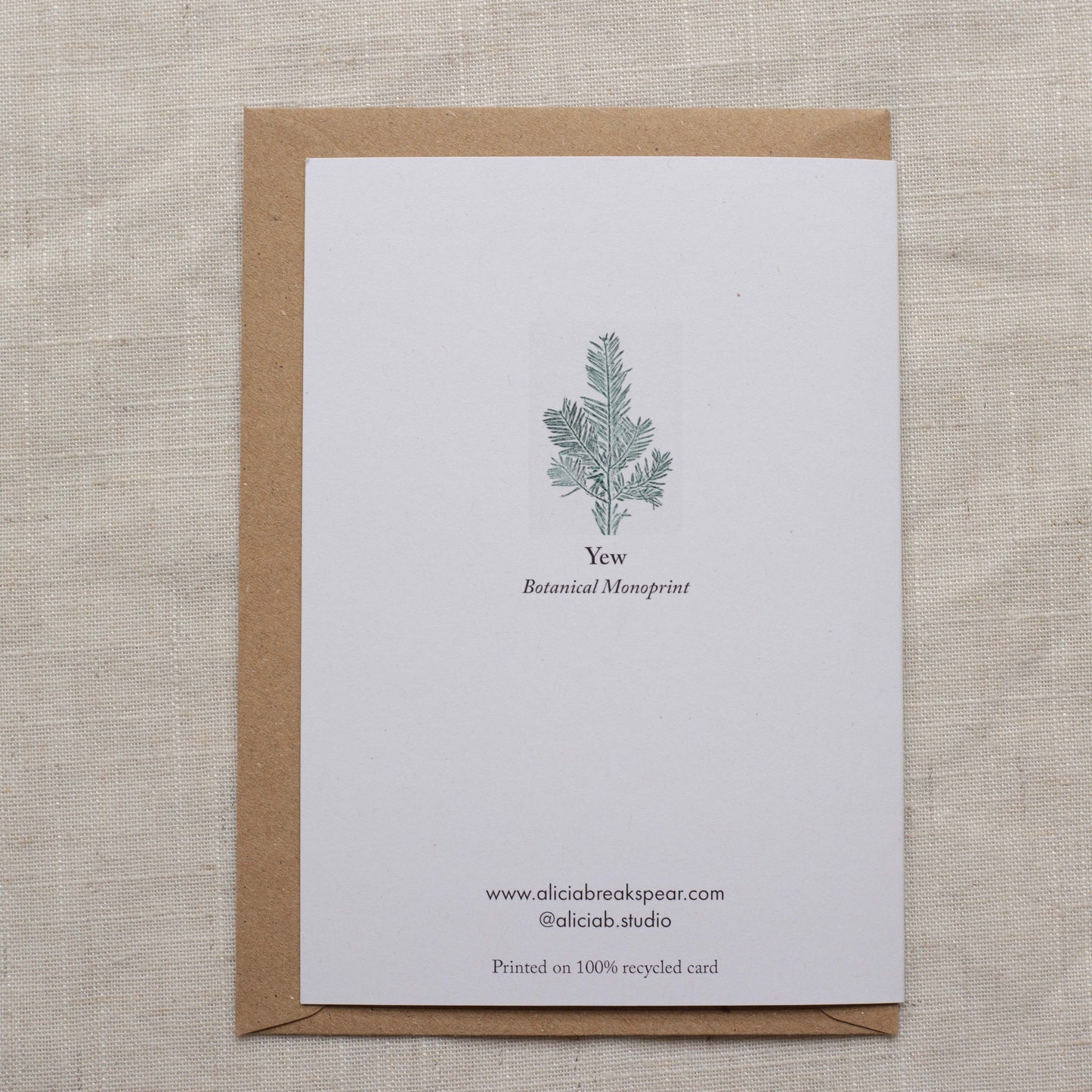 Alicia Breakspear - Christmas Card A6 Botanical Yew Tree - Recycled Card¬†