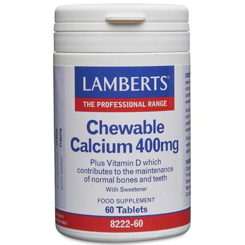 Chewable Calcium 400mg with plant sterols to help maintain normal cholesterol levels.