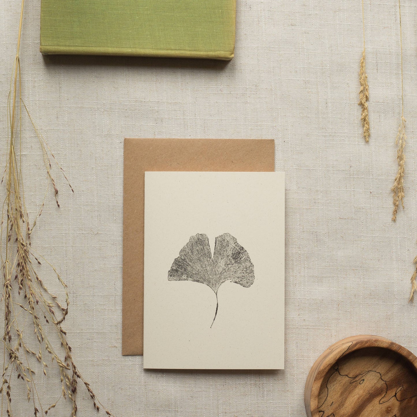 Alicia Breakspear - Ginkgo Leaf Greeting Card A6 Recycled Card 