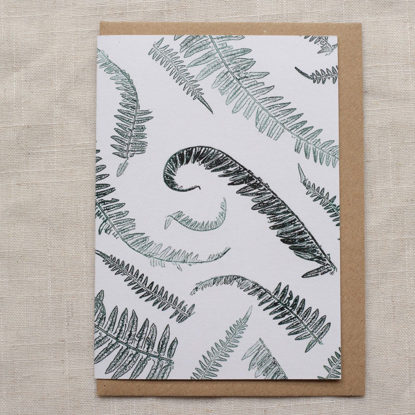 Alicia Breakspear - Christmas Card A6 Botanical Bracken Ferns - Recycled Card 