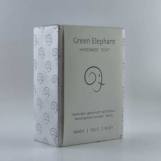 Green Elephant Soap, gentle yet effective for everyday wash, leaving skin soft and smooth.