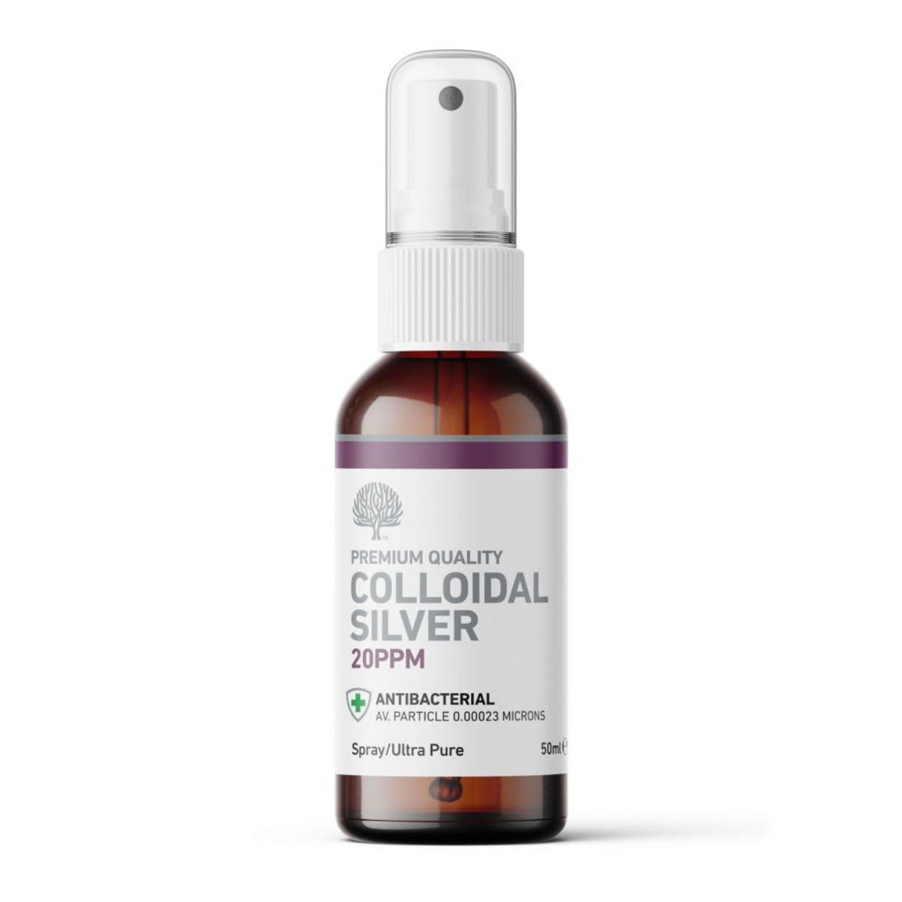 Colloidal silver 50mL spray for versatile, on-the-go application.