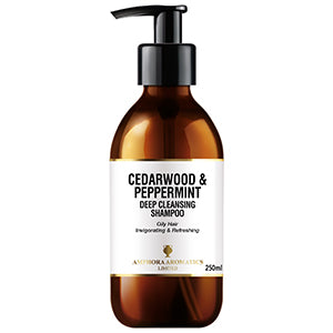 Cedarwood & Peppermint Shampoo, invigorating cleanse for all hair types.