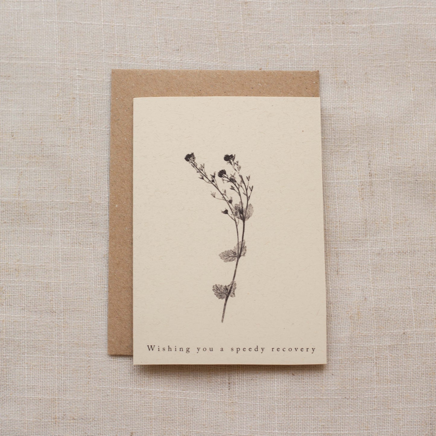 Alicia Breakspear - Speedwell Flower Greeting Card A7 - Wishing You A Speedy Recovery - Get well soon card