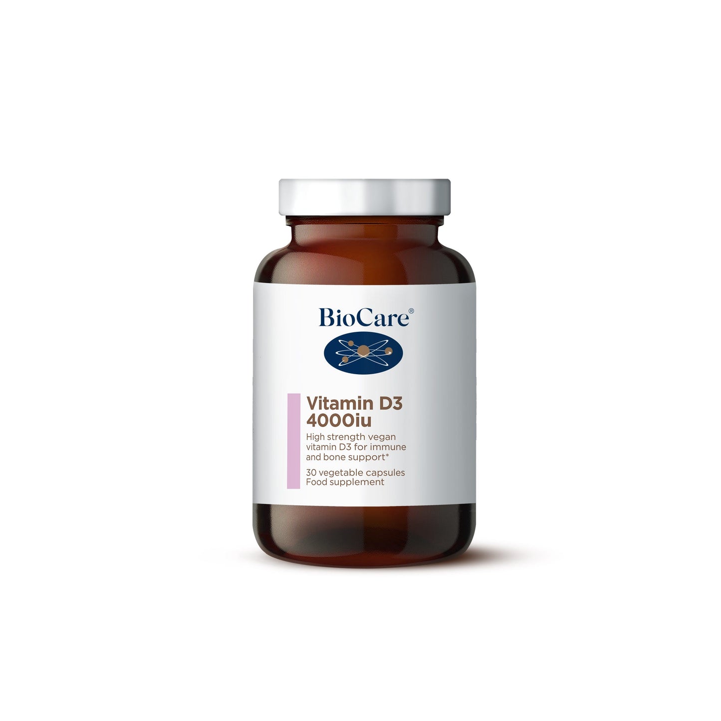 BioCare Vitamin D3 4000iu 30s for strong bones & teeth and immune support.