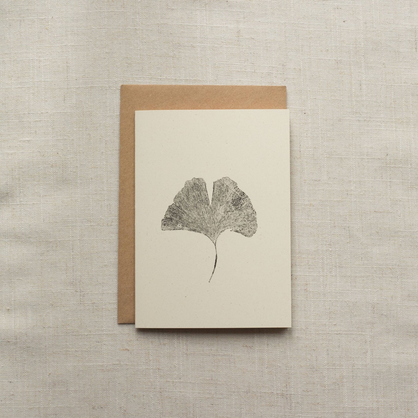Alicia Breakspear - Ginkgo Leaf Greeting Card A6 Recycled Card 