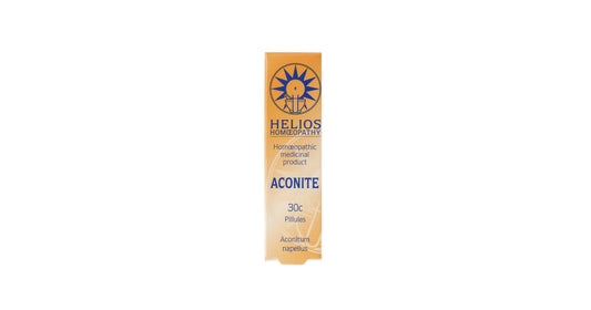 Helios Aconite pillules for natural health and well-being.