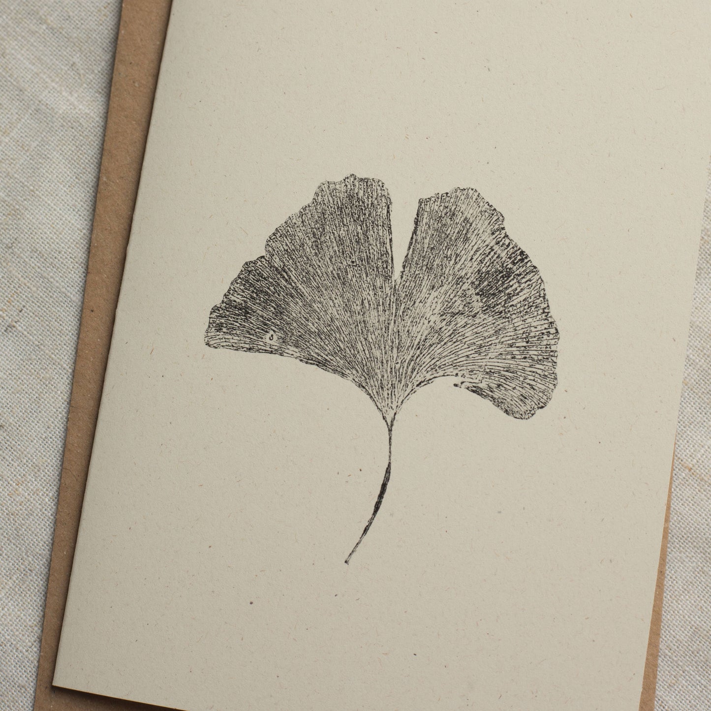 Alicia Breakspear - Ginkgo Leaf Greeting Card A6 Recycled Card 