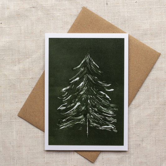 Alicia Breakspear A6 Christmas Tree card made from eco-friendly 350gsm recycled cardstock.