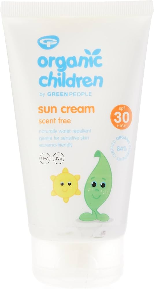 Organic Children Sun Cream Scent Free SPF30, broad-spectrum UVA/UVB protection for sensitive skin