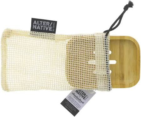 Alter/Native Bamboo Soap Dish made from 100% natural bamboo with a slatted design for optimal drainage.