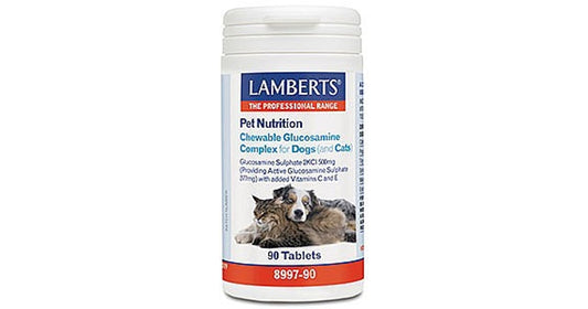 Lamberts Pet Glucosamine 90s: supports healthy cartilage & joint mobility in pets.