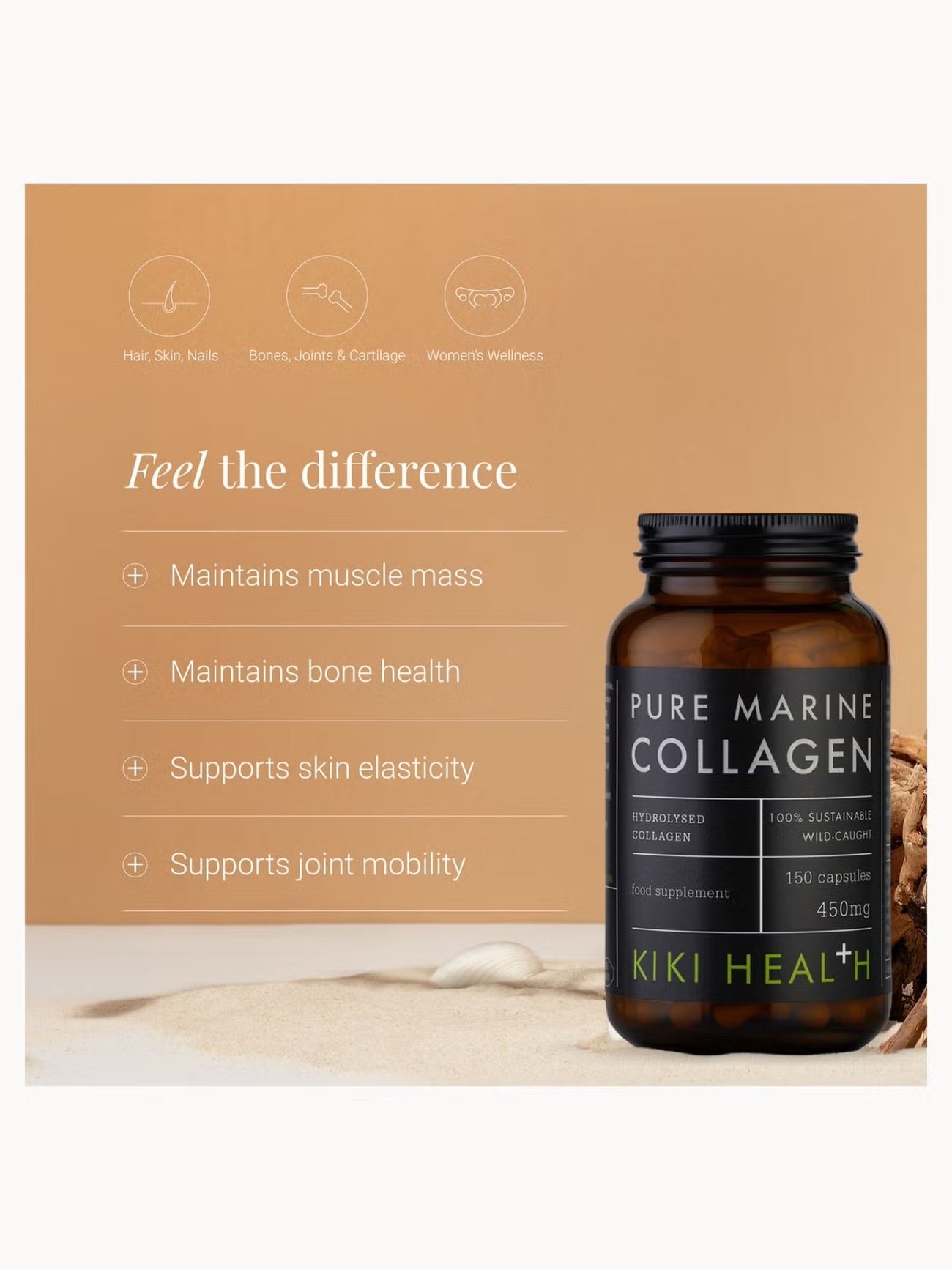 Kiki Health Pure Marine Collagen Capsules 150's 450g