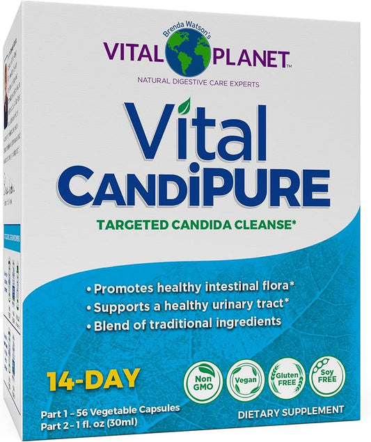 Candipure supplement for a balanced internal environment and natural defenses.