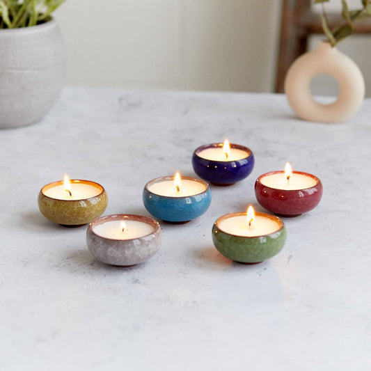 Zesty Lemons - Kiln: Ceramic Tea Lights (Box of 6)