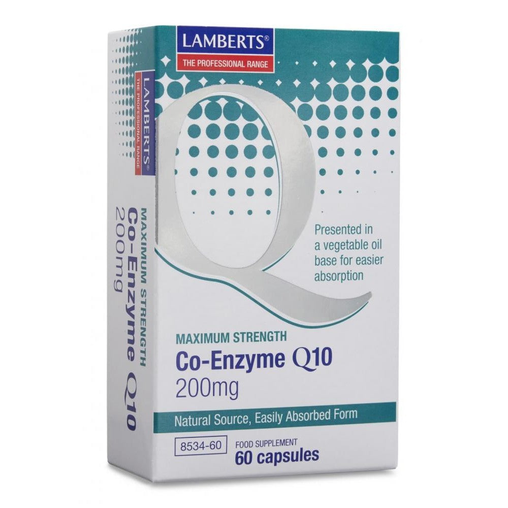 Co-enzyme Q10 200mg 60s, supports daily well-being.