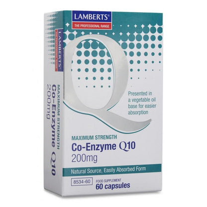 Co-enzyme Q10 200mg 60s, supports daily well-being.