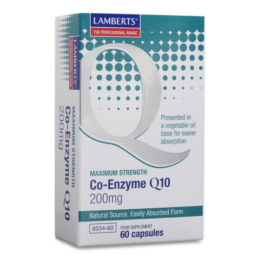 Co-enzyme Q10 200mg 60s, supports daily well-being.