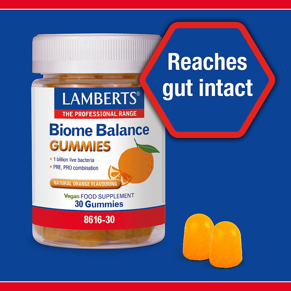 Biome Balance Gummies for digestive well-being and healthy gut flora.