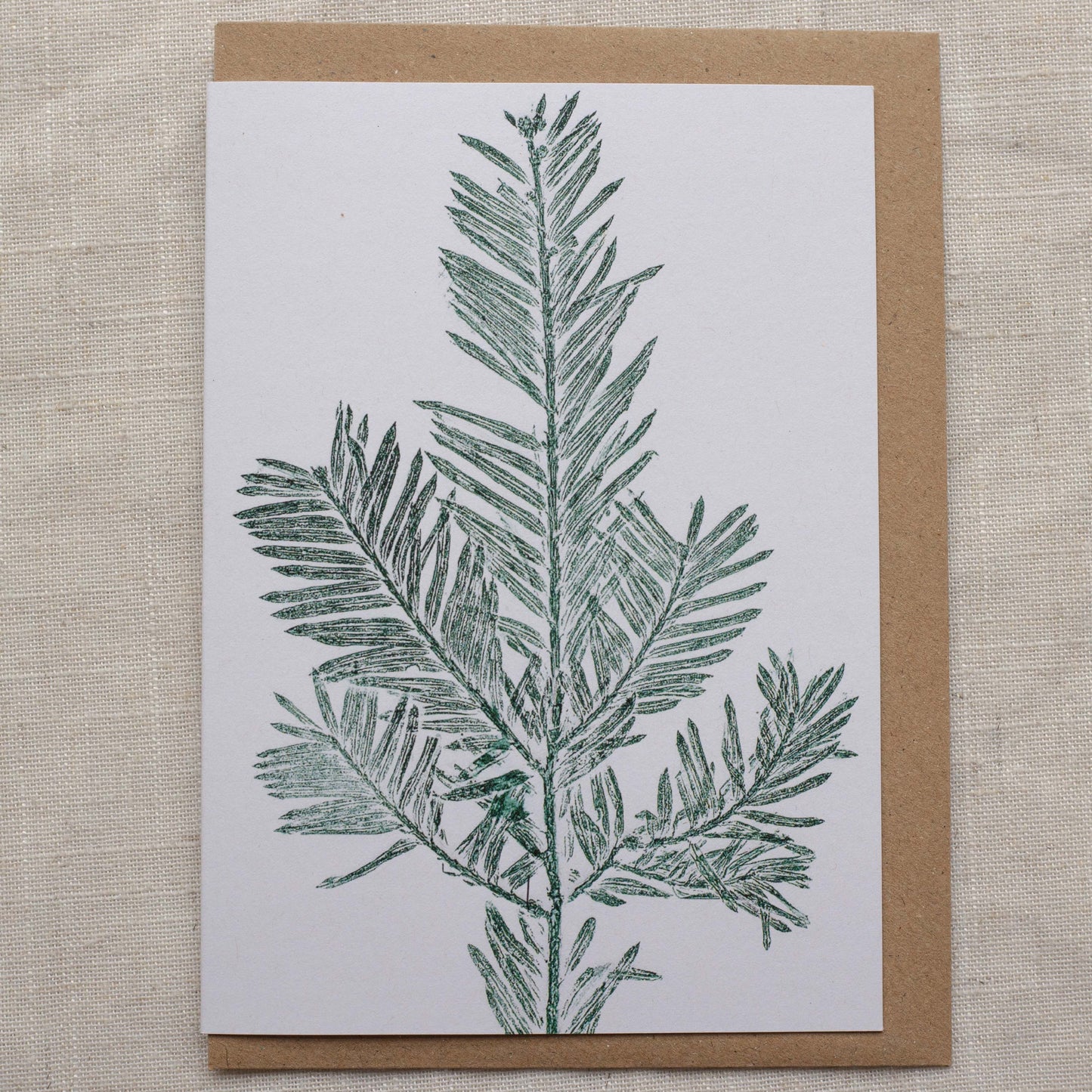 Alicia Breakspear - Christmas Card A6 Botanical Yew Tree - Recycled Card¬†