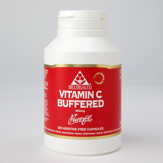 Bio Health Vitamin C Buffered - 200 Capsules – Additive free and buffered with calcium.