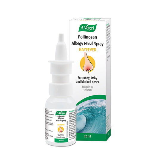 Pollinosan Allergy Nasal Spray for hayfever and allergy relief, naturally cleansing and soothing.