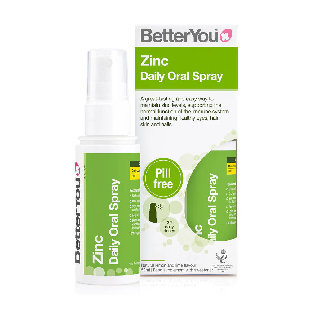 Better You Zinc Oral Spray in lemon and lime flavour to support the immune system.