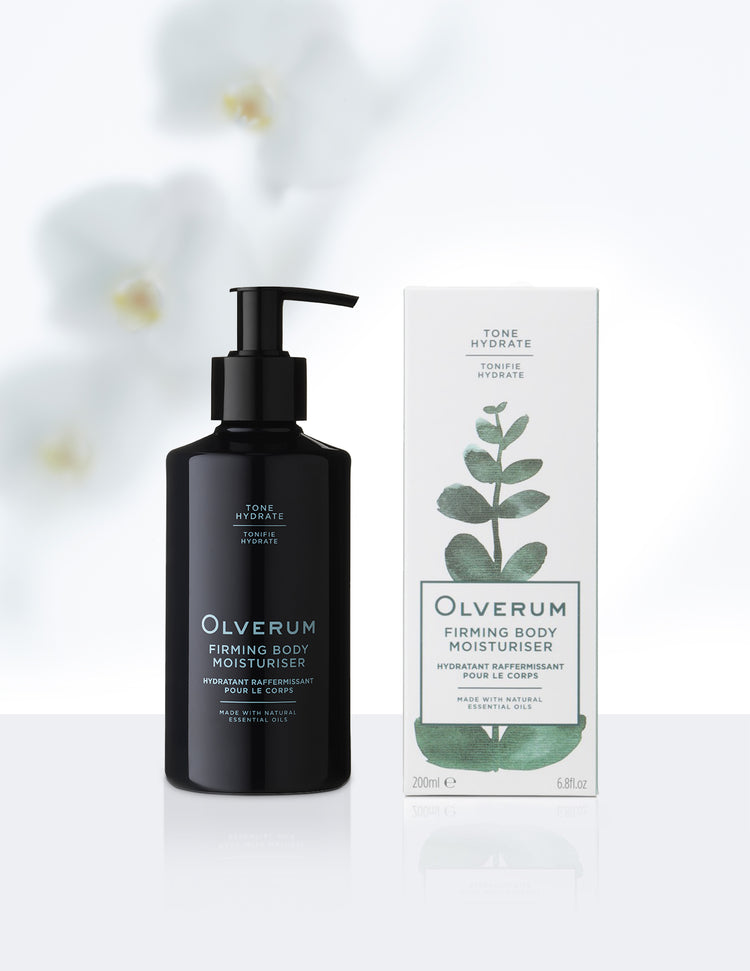 Olverum Firming Body Moisturiser 30mL, hydrates deeply and enhances skin's natural elasticity.