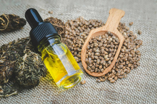 Hemp Seed Oil, rich in essential Omega-3 and Omega-6 fatty acids, for overall wellbeing and skin/hair health.